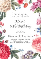 Garden Glory - Invitación De Cumpleaños